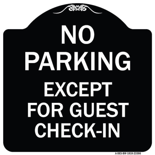 Parking Reserved for Guests Only Heavy-Gauge Aluminum Architectural Sign, 18" x 18", BW-1818-23386